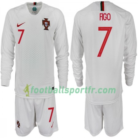 Tenue Portugal FIGO 7 Enfant Extérieur Coupe du monde 2018 Maillot de Foot ML